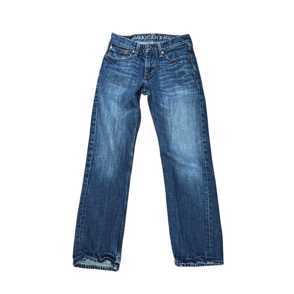 American Eagle Slim Straight Blue‎ Wash Denim Jeans Men's Size 28x30-Normcore - Picture 3 of 9